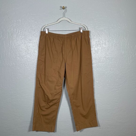 Patagonia Women XL Tan Funhogger Pants Cotton Drawstring Straight Leg Pockets - Picture 1 of 10